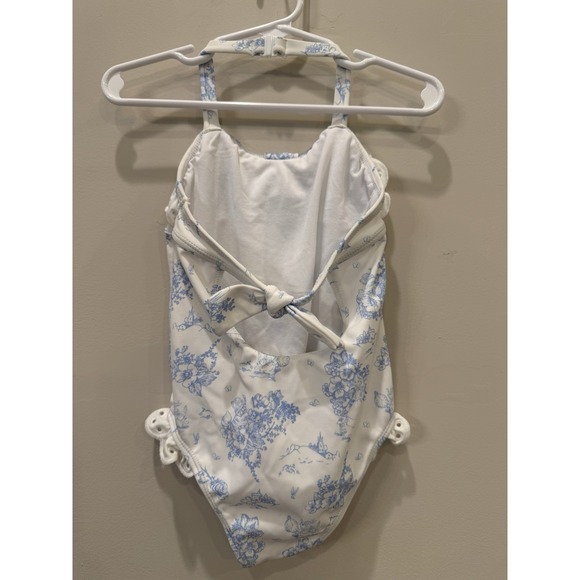 Janie and Jack Disney Alice in Wonderland swimsuit with scalloped eyelet trim 3T - Picture 5 of 8